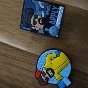 Cartoon Scientist Breaking BAD CHARMS For Shoe